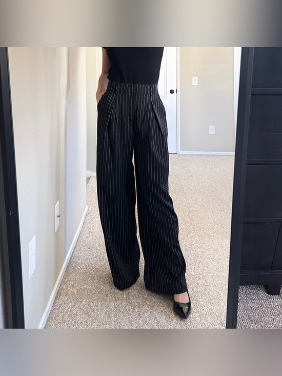 Cider Pants - NWOT Mid Rise Stripe Pleated Wide Leg Trousers